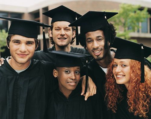 photo of a group of college graduates