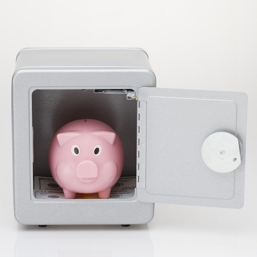 Piggy Bank in Safe